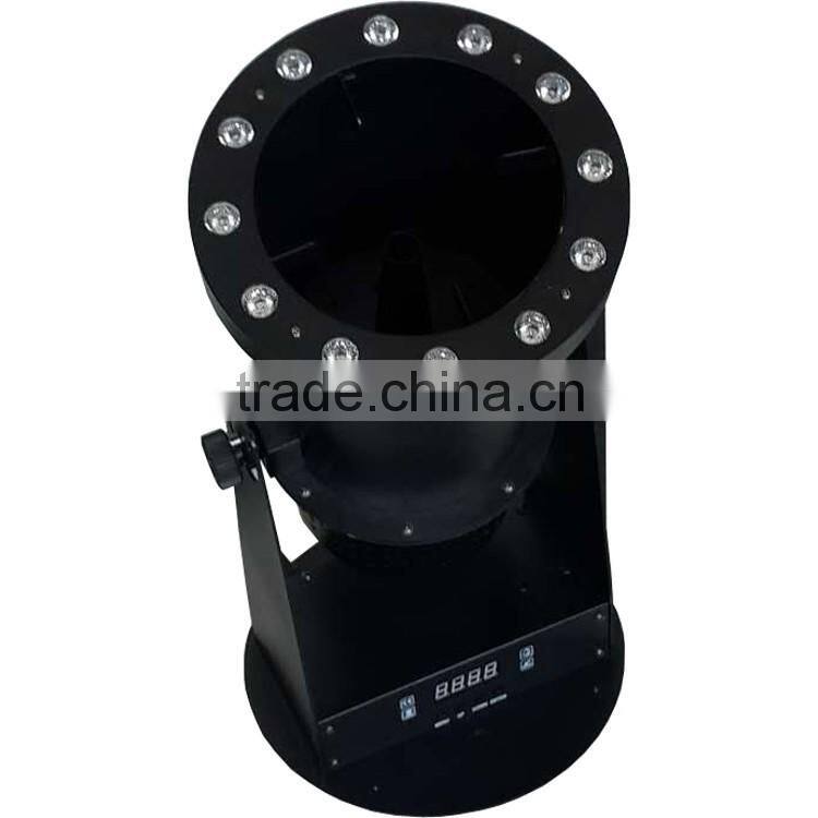 Three Years Warranty DMX512 Stage Spray Height 8-10m 15x3w RGB 1200w LED Cannon Confetti Machine