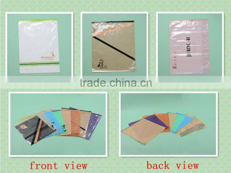 Large clear clothing zip-lock plastic packing bag with sliding chain head for garments