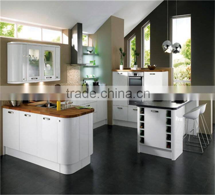 Water resistant Italian kitchen cabinet, U-shaped design