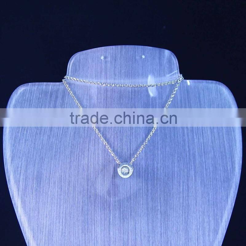fashion Rhodium color pendant necklace