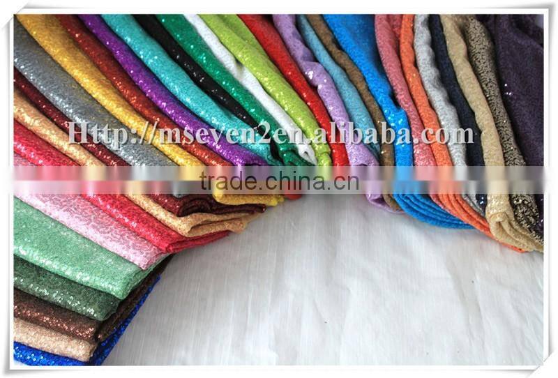 50"/52" shiny Gorgeous Nigerian sequin mesh embroidered fabric for ladies dress