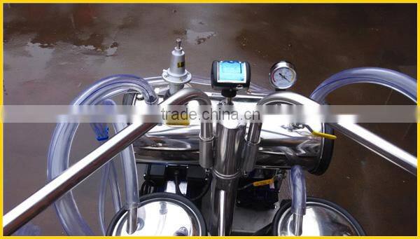 two buckets vacuum pump milking machine
