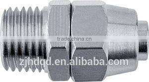 quick twist lock type straight terminal metal pneumatic pipe joint, pu hose connector