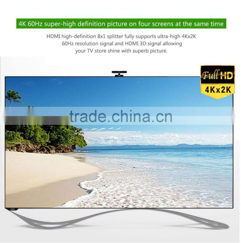 VOXLINK 1x8 HDMI splitter 4K(HDMI 1.4,HDCP1.4 ,4K,IR extension, EDID management, RS232) EU/US/UK/AU