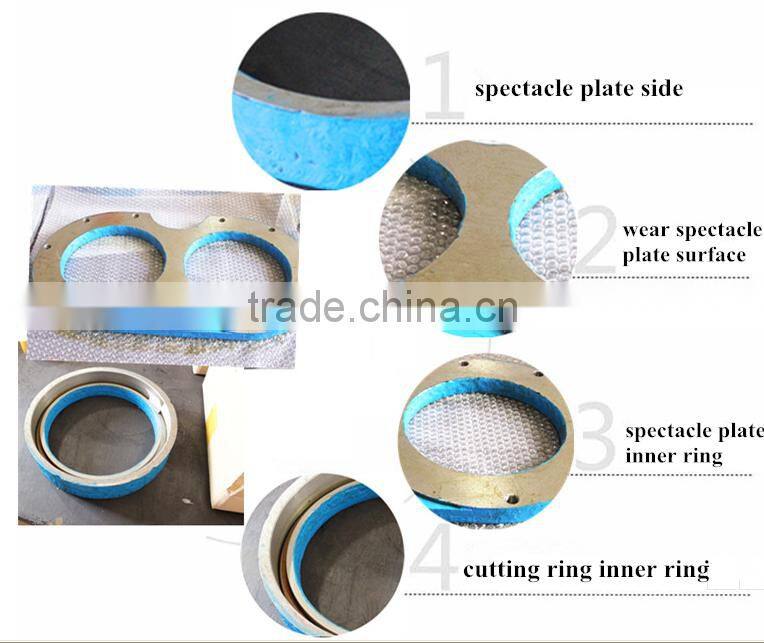 Hot sale Zoomlion concrete pump hardfaced wear plate and cutting ring