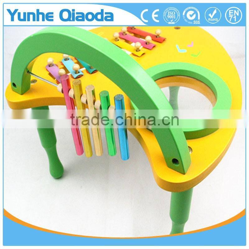 wooden musical percussion instruments aeolian bells table xylophone drum symbol Noisy /educational wooden toy/