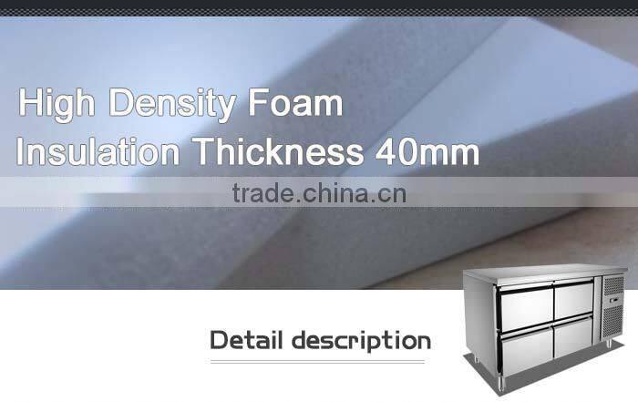 4 Drawer Stainless Steel Commercial Kitchen Chest Freezer/Deep Chest Freezer/Countertop Chest Freezer