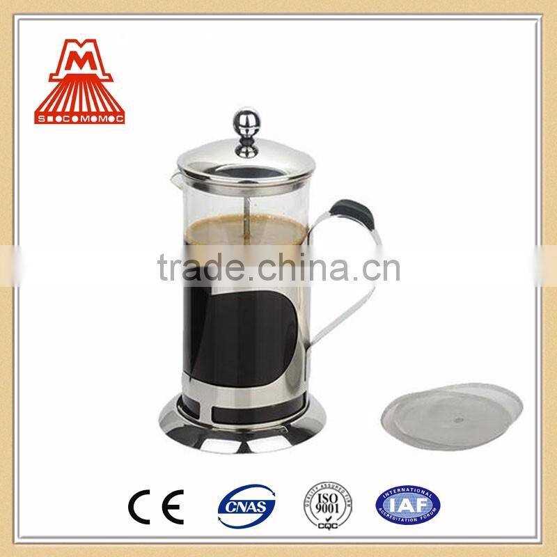 Quality products W124-CP058 Stainless Steel glass French Press Coffee Tea Maker