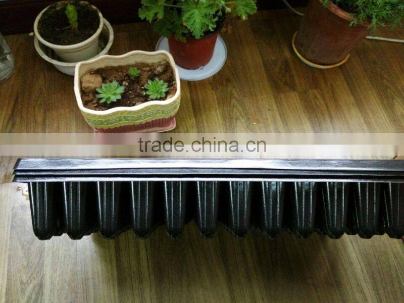 72 deep Cell black plastic seed tray for plants, nursery tray for tree seedlings
