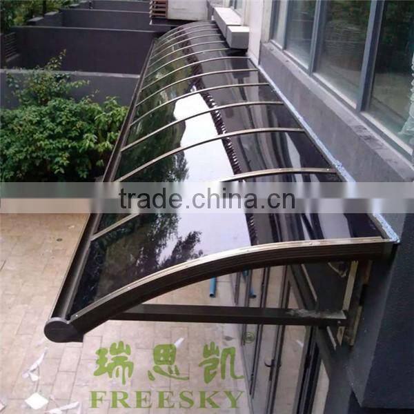 outdoor easy fixed solid polycarbonate gazebo shed for balcony terrace