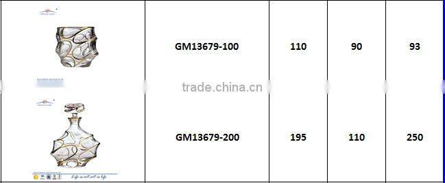 Cheap modern bohemia high end lead cystal glass whisky drinking set for table top