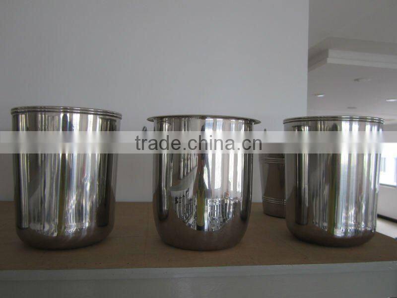 Stainless steel ice champagne cooler