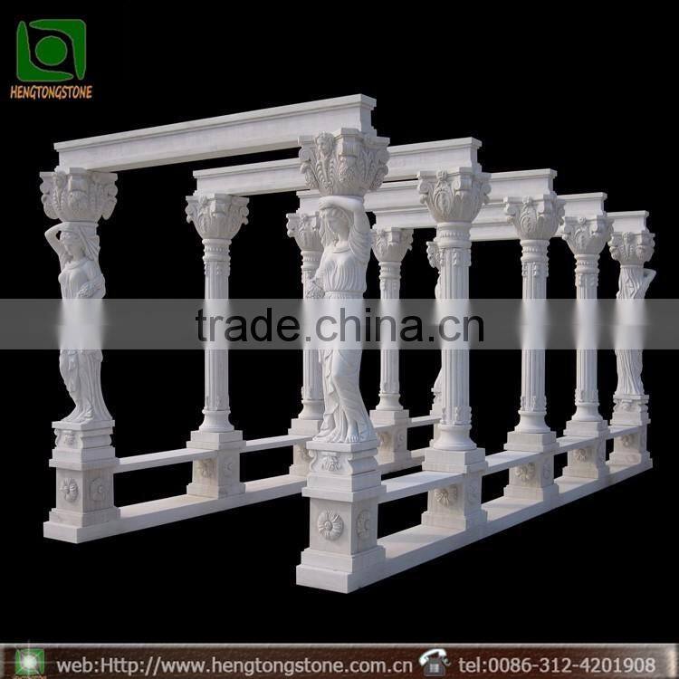 White Marble Natural Stone Gazebo For Sale