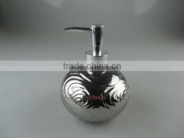 stocked ceramics silver color bath jar modern design