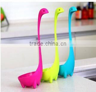 Wholesale Stock Colorful Plastic Stand Soup Spoon