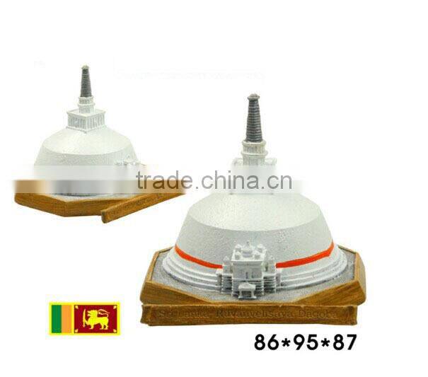 Custom Sri Lanka stupa resin world famous building miniature