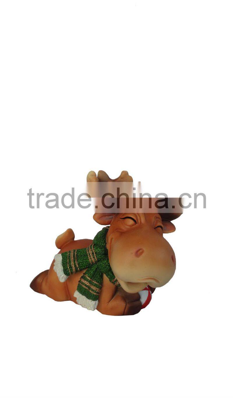 2014 new handmade resin christmas reindeers gift for sale