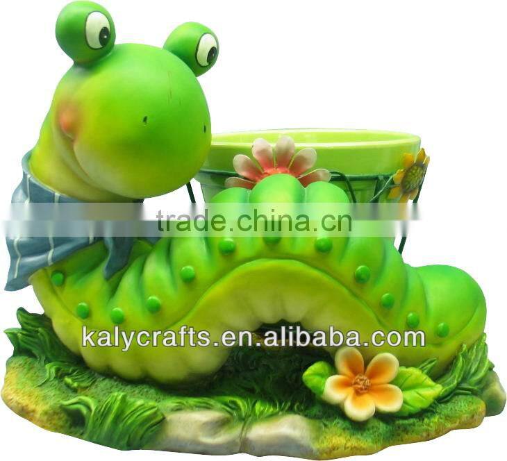 polyresin crafts deer sledding christmas garden decoration