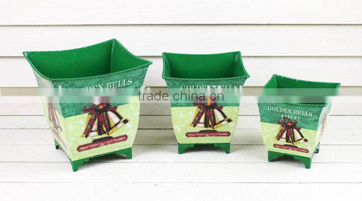 2014 s/3 metal golden bell flower pot,oriental flower pots
