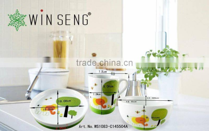 stoneware dinner set dinner plate for kids set,mug&bowl