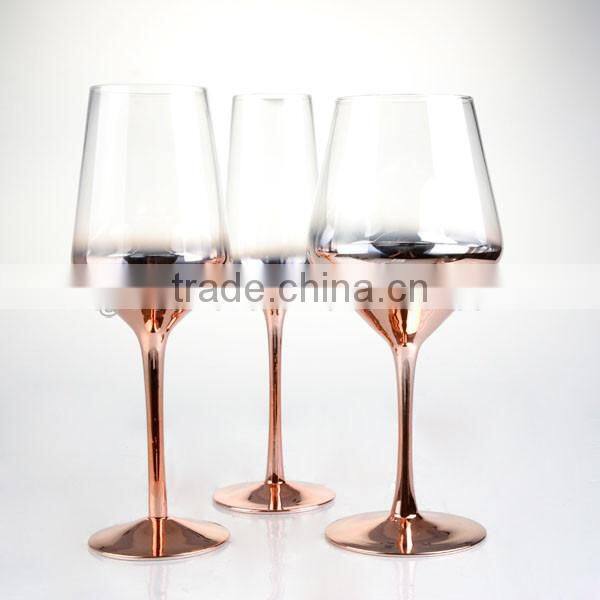copper charger red wine glass white wine glass champagne glass goblet
