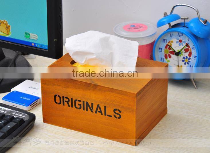 large Wooden tissue box