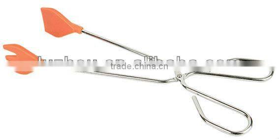 Food tong iron with powder coating plastic coating handle