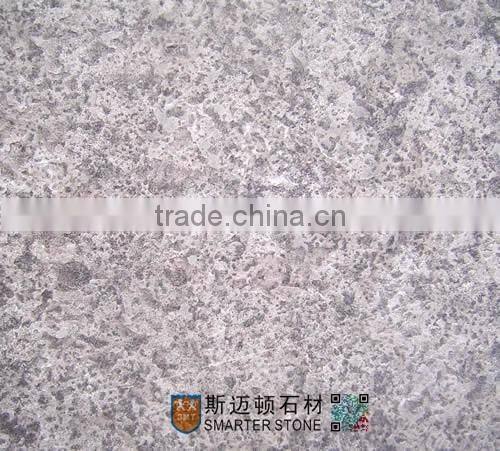 Large paving stone blue limestone cobbles in flamed and brush finish