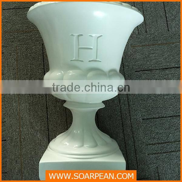 high quality white fiberglass ceramic vase