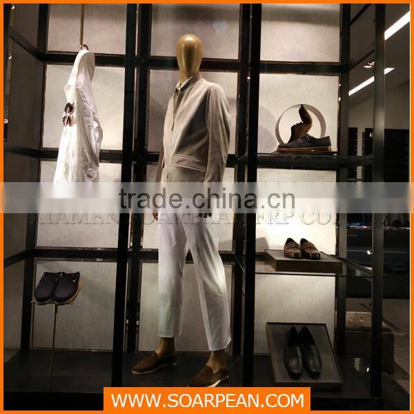 Industrial style clothing retail metal display rack