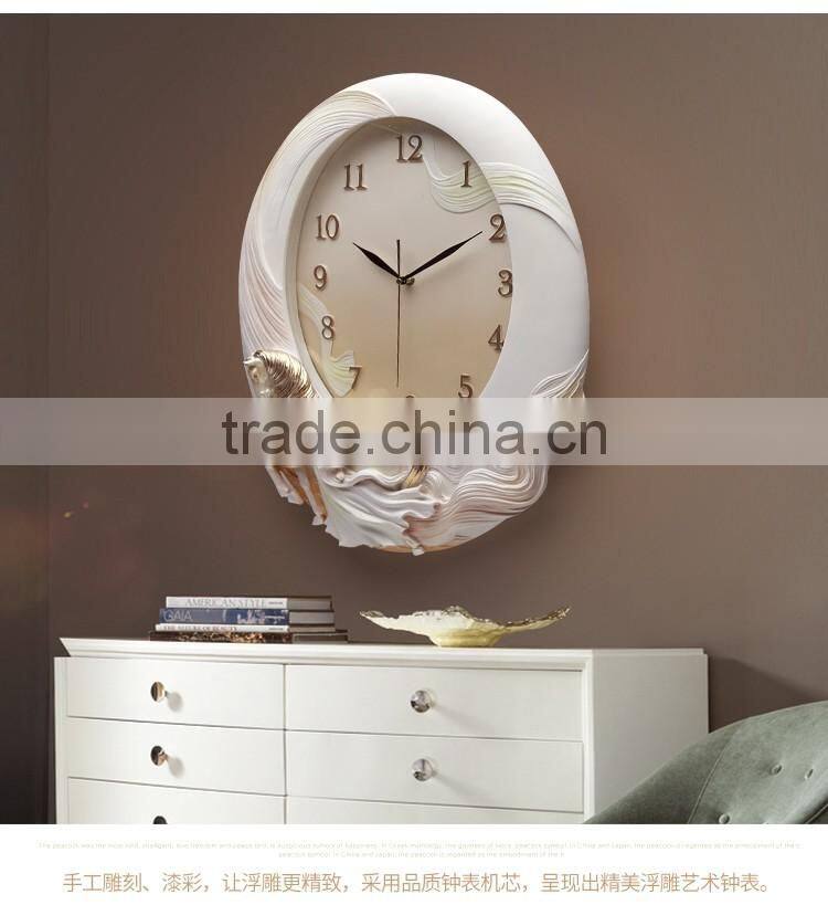 M21A Momoda Living room Creative modern hanging fancy elegant3D flower wall clock Quiet quiet quartz decoration large wall clock