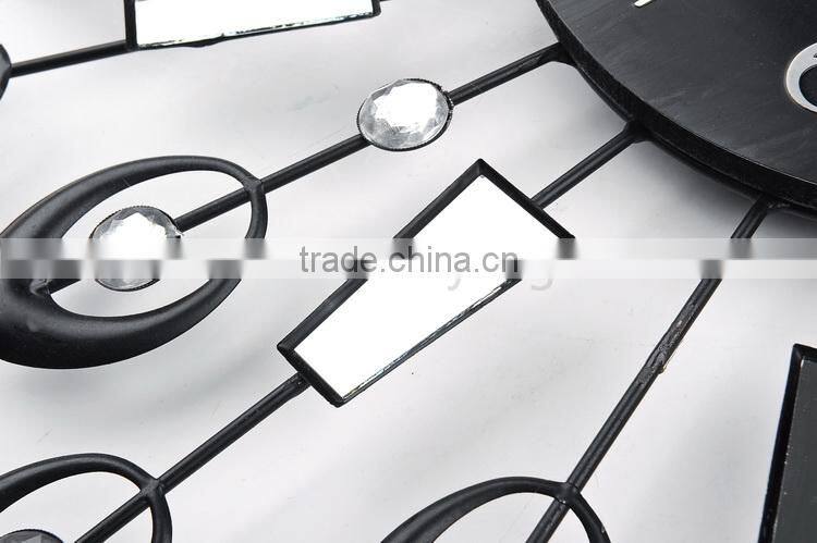 Metal wall digital clock with eye and mirror