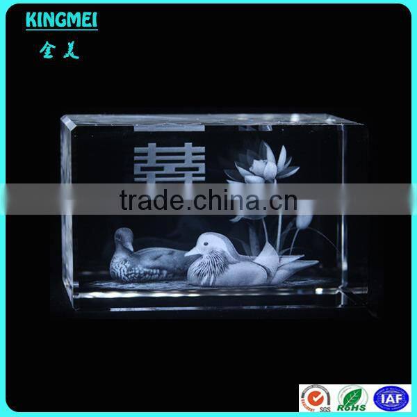customized 3d crystal gift tank model with base K9 crystal engraving laser carved blank