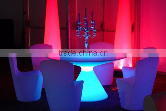 led wedding table and chair decorate led table
