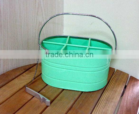 Metal beer cooler beverage tub