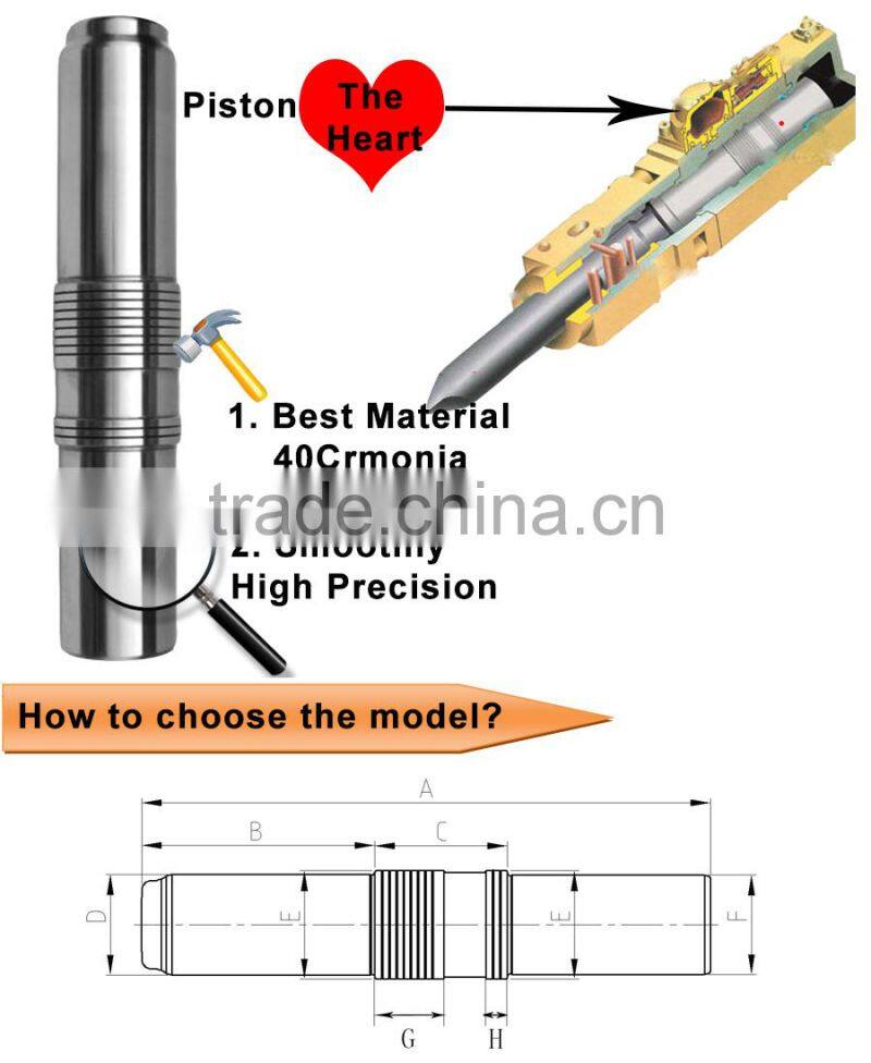 hydraulic breaker hammer wear parts piston for soosan,furukawa,npk,general etc.