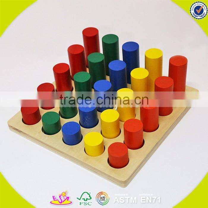 2017 New design preschool blocks wooden montessori infant toys W12F012
