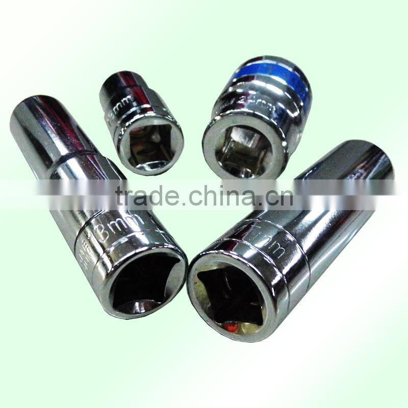 D5067 1/2"-3/4"CR-V mirror polishing socket with blue ribbon