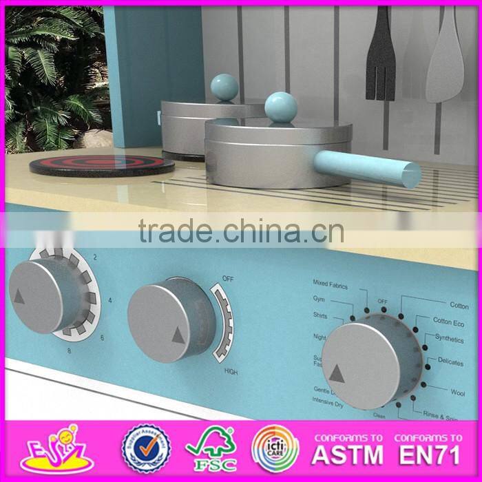 2017 New design children pretend play wooden kitchen playsets W10C266