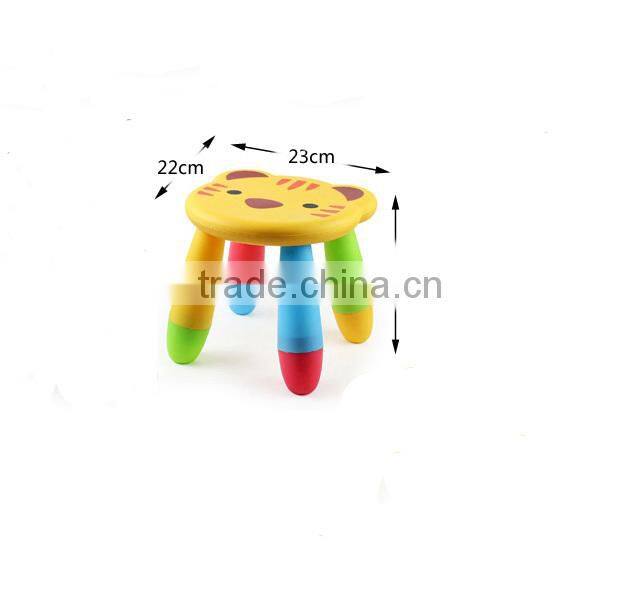 Easy fold round plastic cartoon bee foot stool for children