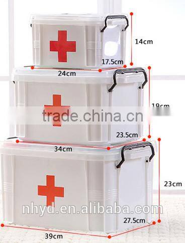 2016 new camping first aid kit plastic home medical storage box