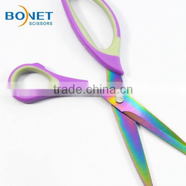 SHO0025P FDA qualified 8-1/2" color blades household multipurpose scissors