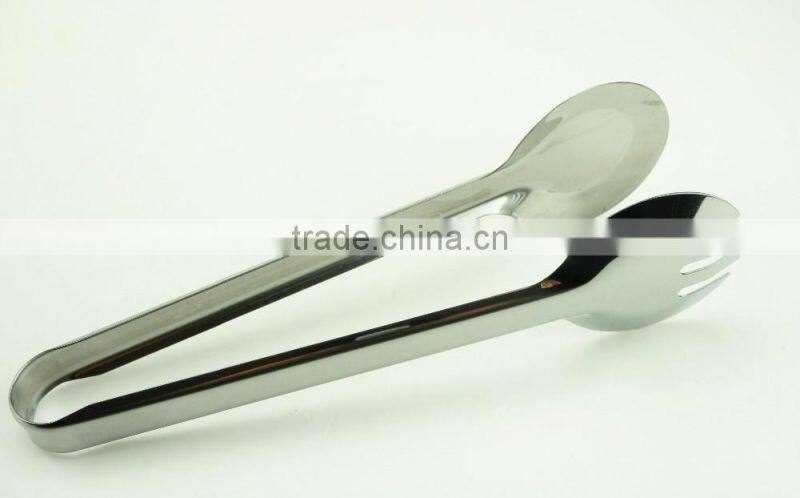 39007 Stainless Steel Kitchen Tongs BBQ Grill Food salad Tongs Slotted tong
