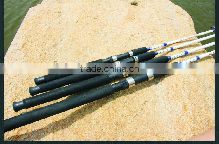 factory cheap two Sections 1.35m 1.5m 1.65m 1.8m 2.1m 2.4m 2.7 m 100-250 CW Fiberglass Surf Fishing Rod