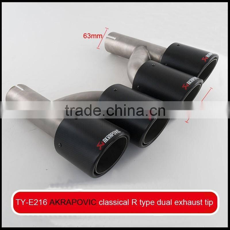 auto exhaust carbon fiber akrapovic muffler tip