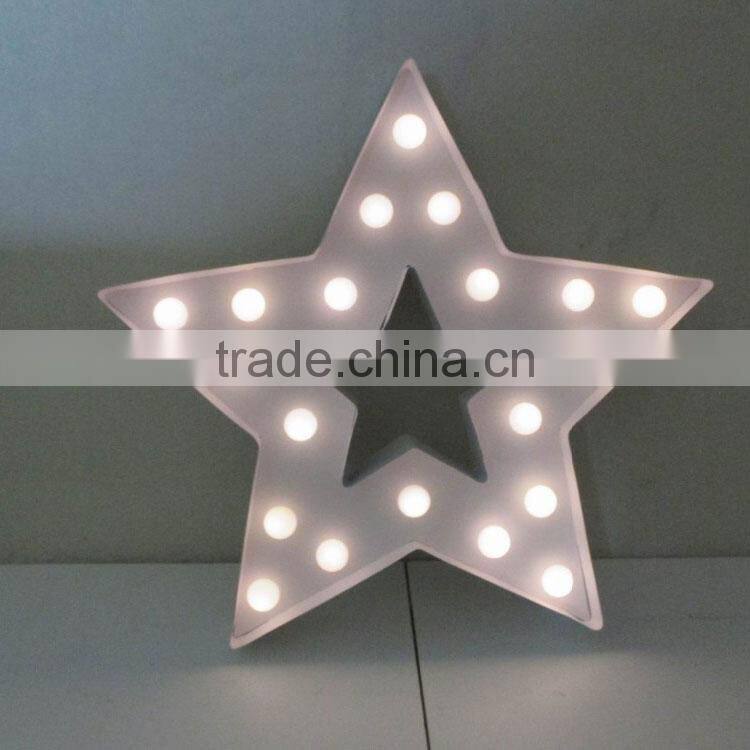 White letter marquee star sky led lights