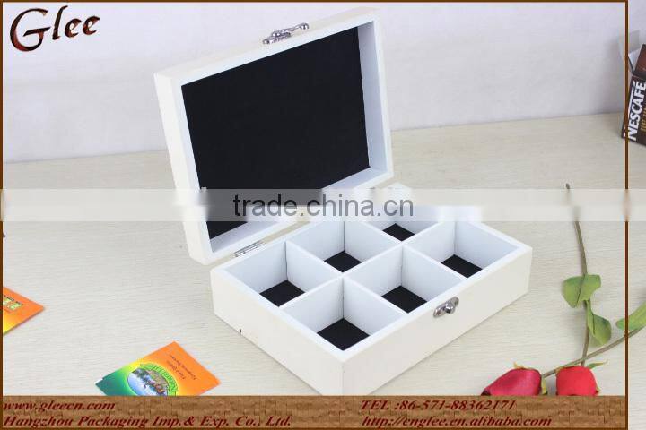 Pine Wood Tea Display Case Wooden Box For Tea Bag