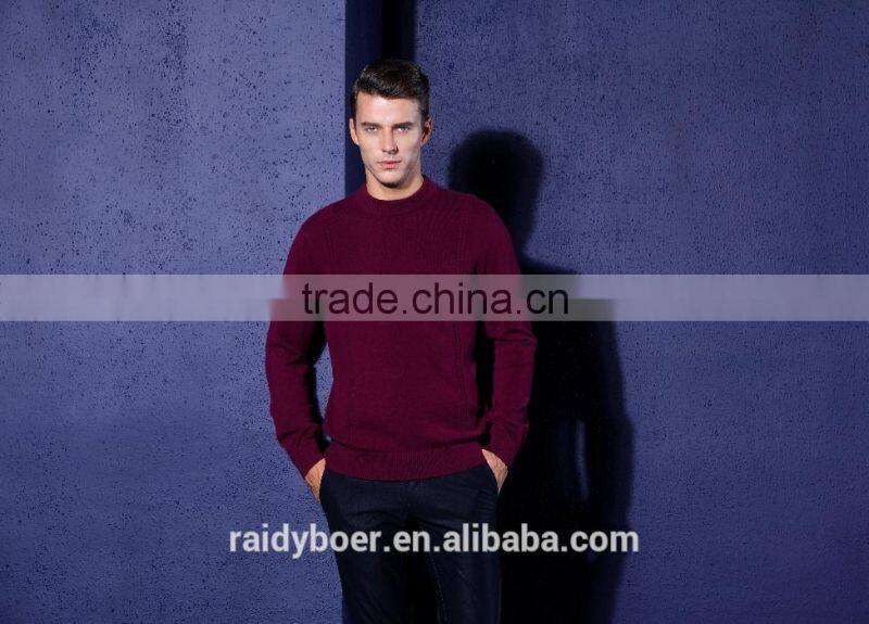 Raidy boer men's fine knit sweater with round neck