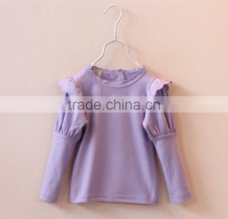 Cheap multi color girls long sleeve T shirt kids custom t-shirts