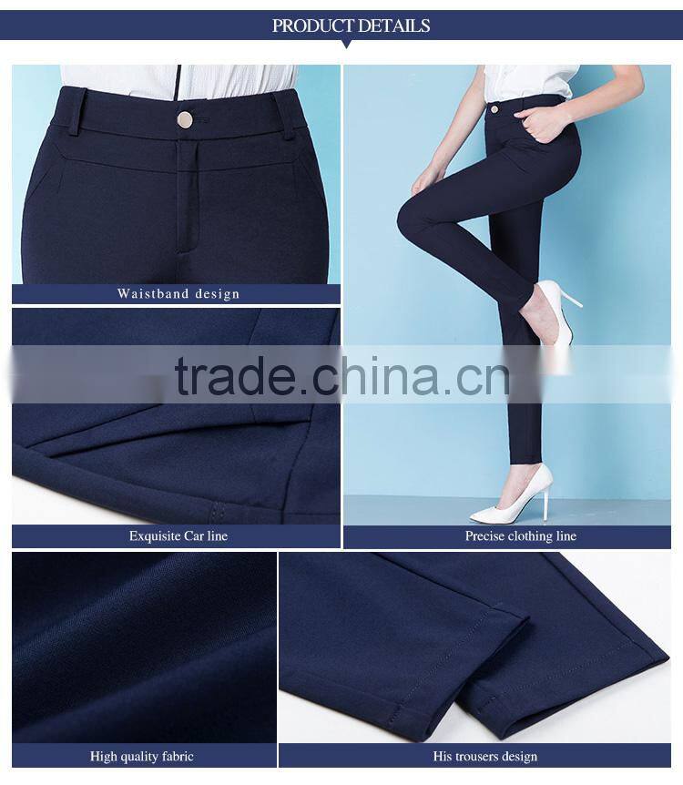 The new spring and summer 2017 black high waisted pencil casual pants sample custom
